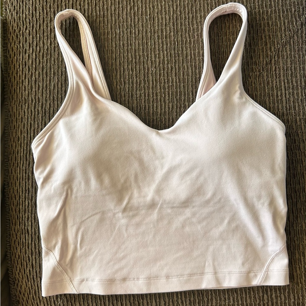 Lululemon Cream Sports Bra with Minimalist Design
